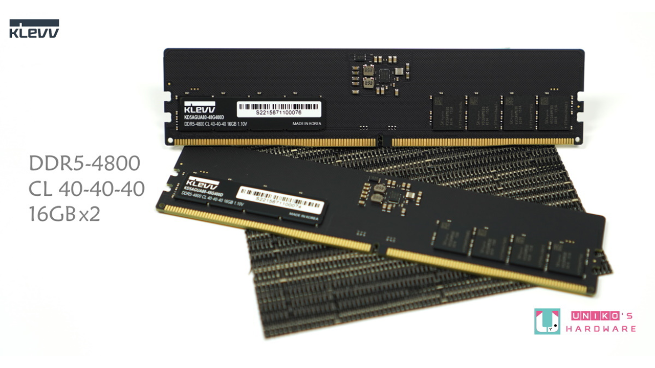 超頻 6600MT/s 沒問題 ! KLEVV DDR5-4800 CL40 16GB x2 記憶體評測開箱