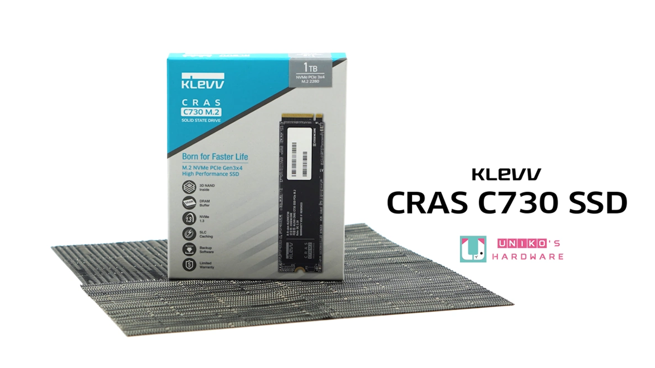 KLEVV CRAS C730 M.2 NVMe PCIe Gen3x4 SSD 評測開箱