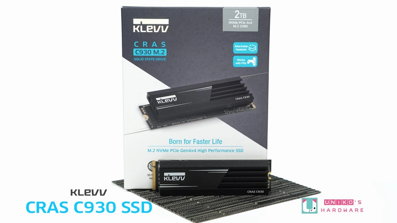 KLEVV CRAS C930 M.2 NVMe PCIe Gen4x4 SSD 評測開箱 - PC 裝機儲存與 PS5 擴充的實用之選