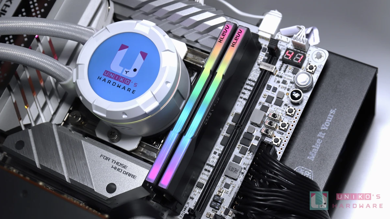 直上 8600 MT/s！KLEVV CRAS V RGB DDR5-7600 記憶體開箱評測